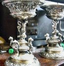 Pr of Rennaissance Open Salts : Bemberg Silver