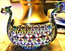 Fab. Enamel Plque a Jour Viking Boat by Marius Hammer