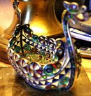 Fab. Enamel Plque a Jour Viking Boat by Marius Hammer