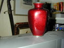 Vintage Japanese Red Emanel Vase