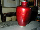 Vintage Japanese Red Emanel Vase