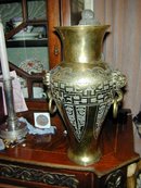 Impressive Vintage Chinese Brass or Bronze Urn