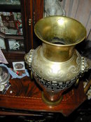 Impressive Vintage Chinese Brass or Bronze Urn