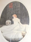 Deco Courcelles Print Lady and the Fish Bowl