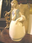 Rex by Lladro Girl with Flower Basket