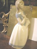 Rex by Lladro Girl with Flower Basket