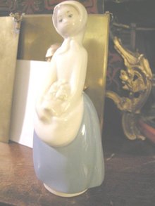 Rex by Lladro Girl with Flowers in Apron
