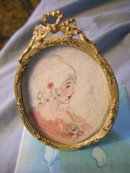 Miniature Portrait of a Lady on Card
