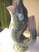 Vintage Majolica Jug in the Shape of a Fish