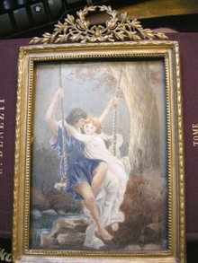 Miniature Portrait of Lovers in Swing