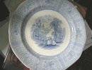Pr. Antique Georgian Blue &White Opaque Plates