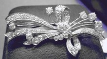Diamond & Platinum Brooch: Almost 4 carats