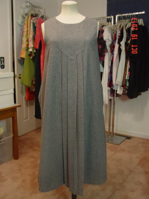 Vintage Gray Maternity Jumper Dress & Coat Size 10 by Lady in Waiting