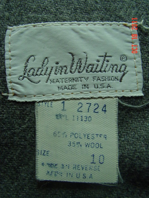 Vintage Gray Maternity Jumper Dress & Coat Size 10 by Lady in Waiting