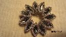 WEISS Vintage Smoky Topaz Rhinestone Flower Brooch