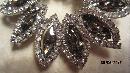 WEISS Vintage Smoky Topaz Rhinestone Flower Brooch