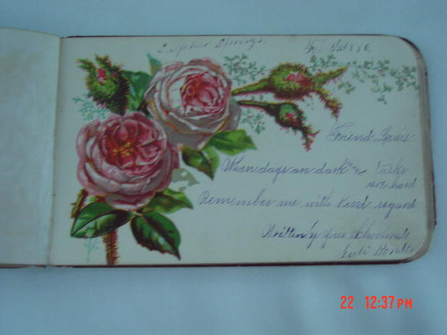 Lovely Victorian Autograph Album 1886 -