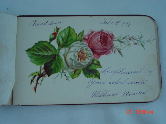 Lovely Victorian Autograph Album 1886 -