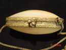 Antique Mother of Pearl Shell & Silver Change or Snuff Purse