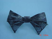 Antique Victorian Spun Silver Filigree Bow Brooch Pin