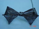 Antique Victorian Spun Silver Filigree Bow Brooch Pin