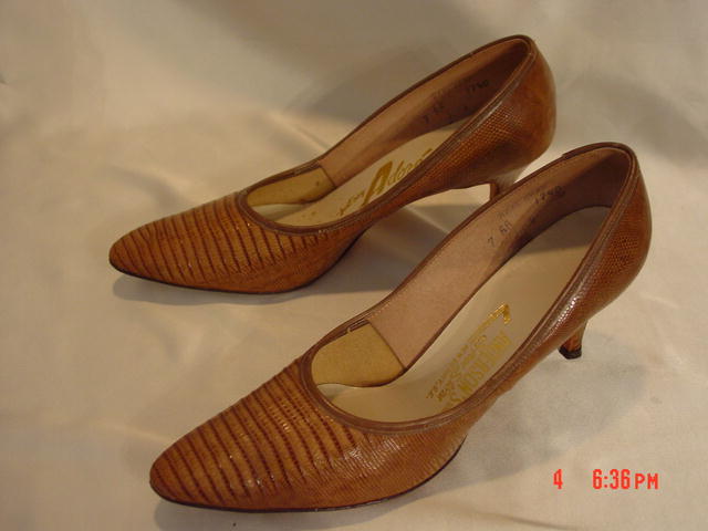 Vintage Adores Tan Reptile Lizard Alligator 3
