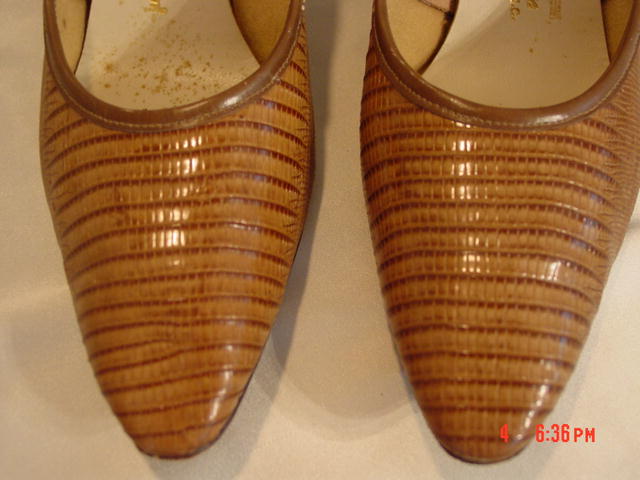 Vintage Adores Tan Reptile Lizard Alligator 3