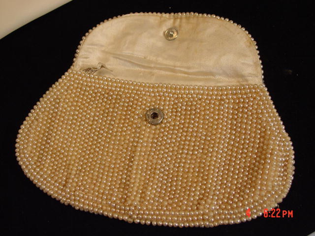 Vintage Miranda Japan Imitation Pearl Evening Clutch Purse