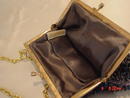 Vintage Magid Macau Blue & Black AB Seed Bead & Sequin Evening Purse