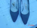 Vintage Adore's Gray Suede Spike High Heel Shoes Size 6-1/2B