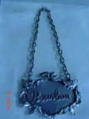 1975 Metzke Pewter Bourbon Decanter Tag