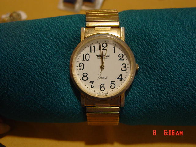Men's Goldtone Helbros Invincible Quartz Wrist Watch