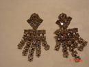 Cascading Clear Rhinestine Screwback Earrings