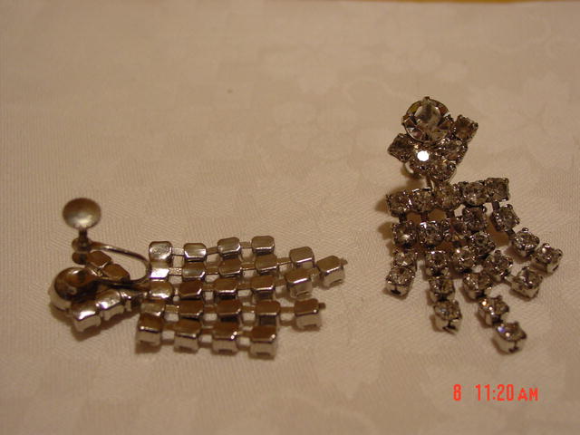 Cascading Clear Rhinestine Screwback Earrings
