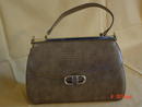 Vintage Tan Faux Alligator Purse Handbag