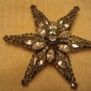 WEISS Vintage Smoky Topaz Star Brooch