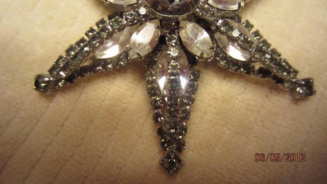 WEISS Vintage Smoky Topaz Star Brooch