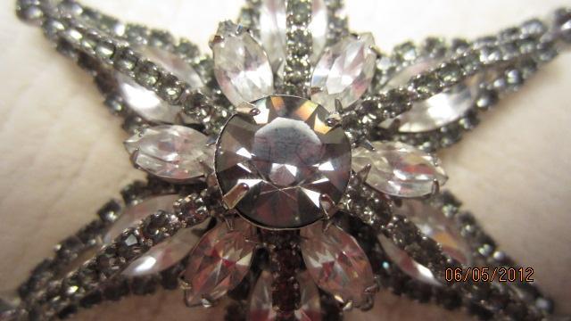 WEISS Vintage Smoky Topaz Star Brooch