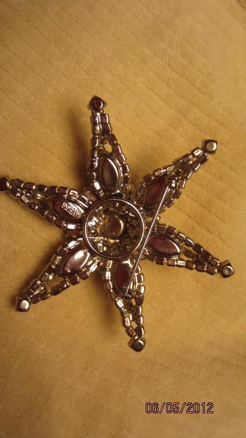 WEISS Vintage Smoky Topaz Star Brooch