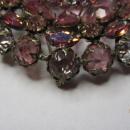 HUGE Signed Schreiner New York Pink Flower Brooch Pendant & Clip Earrings