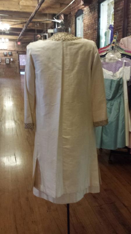 Sabina of India Lord & Taylor Raw Silk Cream Dress & Matching Coat