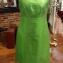 Harilela's Custom Tailors Lime Green Sheath Dress and Matching Coat