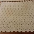 Antique Ecru Popcorn Crocheted Coverlet Bedspread & Pillow Cover Spread
