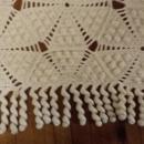 Antique Ecru Popcorn Crocheted Coverlet Bedspread & Pillow Cover Spread