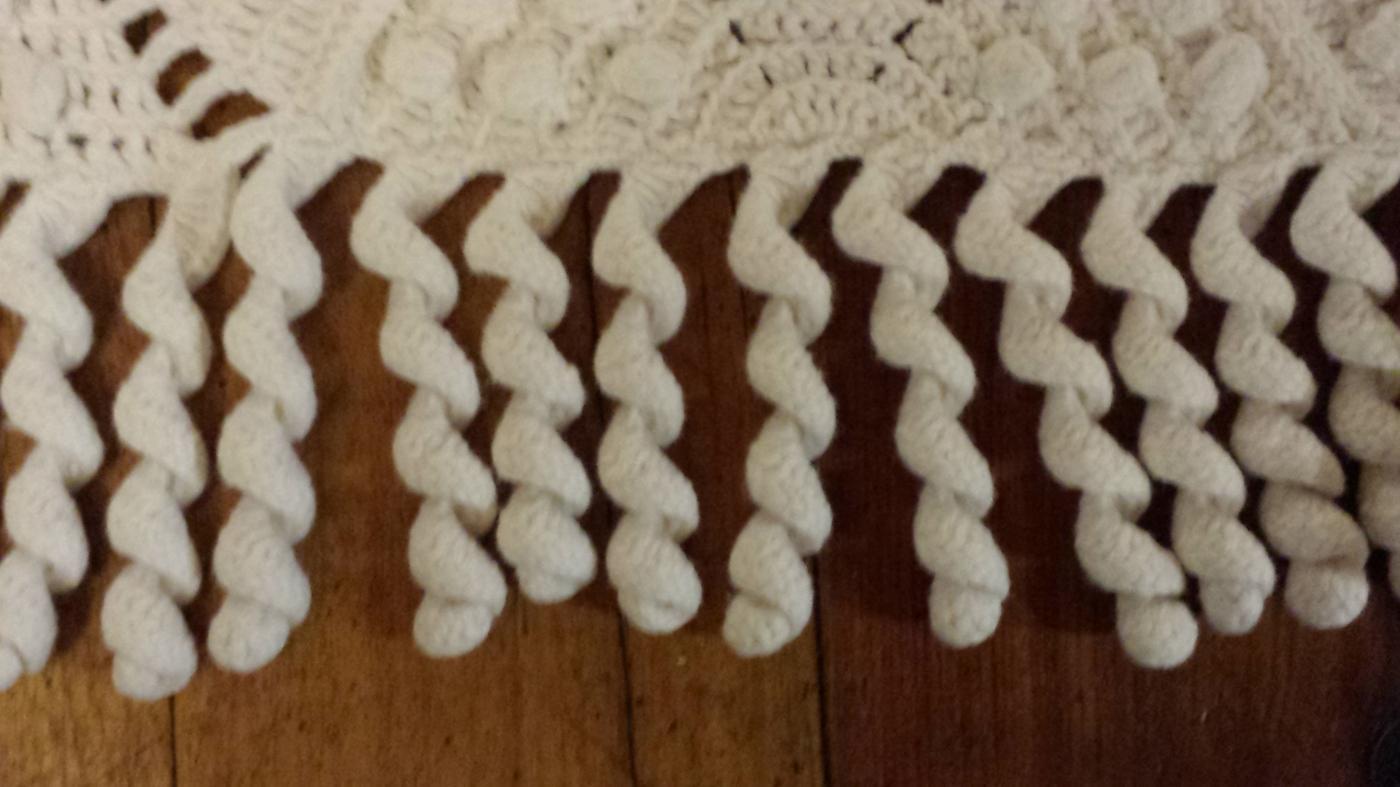 Vintage Ecru Popcorn Crocheted Coverlet Bedspread & Pillow Cover Spread