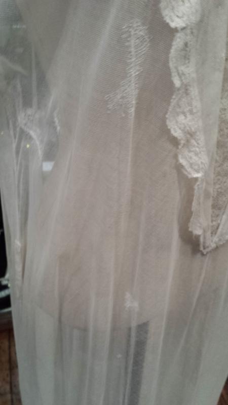 Antique Victorian White Gauze & Lace Tea or Garden Dress