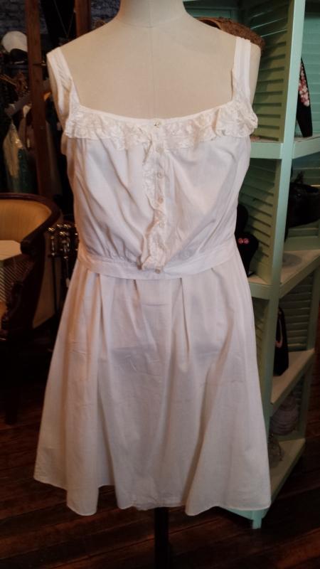 Antique White Cotton Camisole Petticoat
