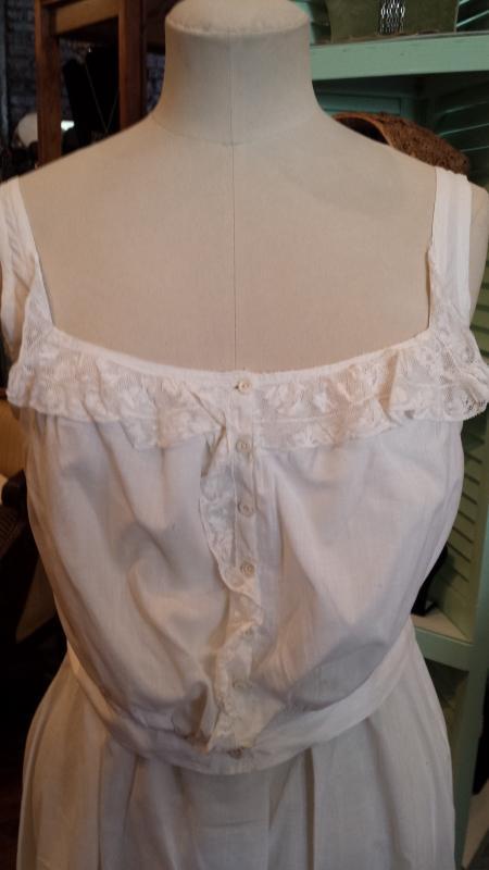 Antique White Cotton Camisole Petticoat