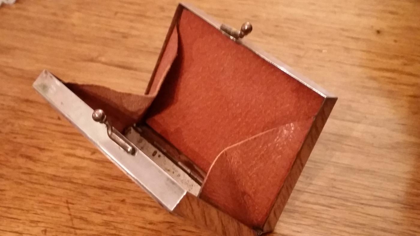 Silverplate 1915 European Coin Purse Box
