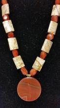 Carnelian and Jasper Necklace